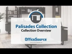 Palisades Collection Industrial Height Adjustable L-Shaped Desk Suite