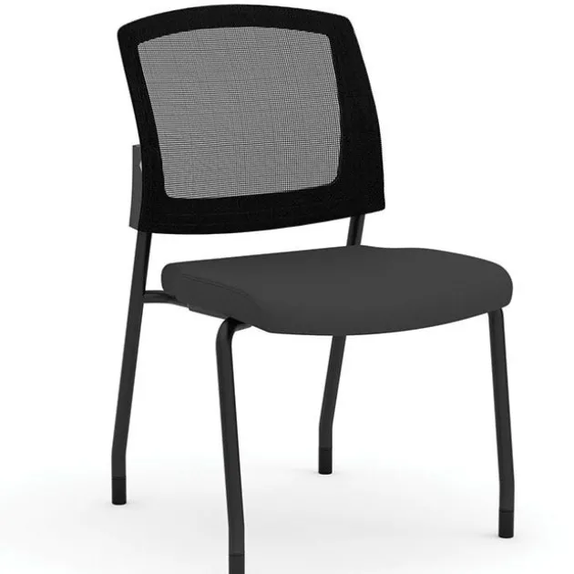 Parson Collection Mesh Back Armless Stacking Side Chair