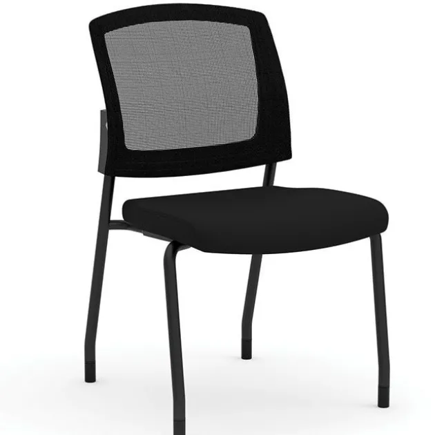 Parson Collection Mesh Back Armless Stacking Side Chair