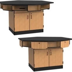 6-Person Hexagon Science Workstations