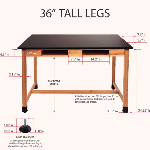 Phenolic Resin Science Lab Table (60'' x 42'')