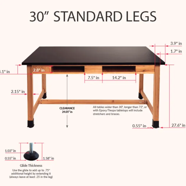 Phenolic Resin Science Lab Table (60'' x 42'')