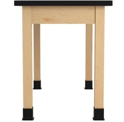 Phenolic Resin Top Hardwood Science Lab Table with Compartments (21'' D X 48'' W)