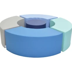 5-Piece Curve Seating Kids Ottoman Set