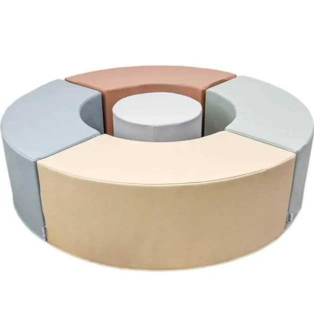 5-Piece Curve Seating Kids Ottoman Set