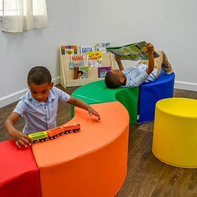 5-Piece Curve Seating Kids Ottoman Set