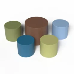 5-Piece Kids Ottoman Stool Set