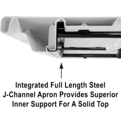 Plastic Resin Folding Table & 8 Chairs Package in Mocha Granite (30''x72" Rectangle)