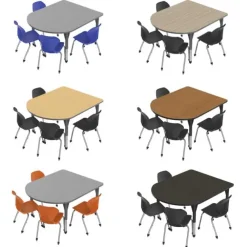 Premier Multimedia Table and Apex Stack Chair Package