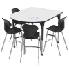 Premier Standing Height Dry Erase Multimedia Table and Apex Stack Chair Package