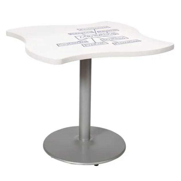 Puzzle Pedestal Table with Dry Erase Top