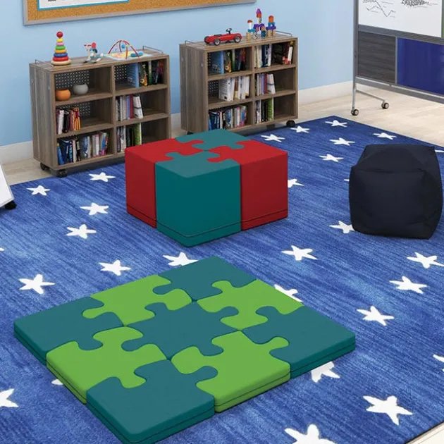 Puzzle Soft Seating - Set of 4 Ottomans