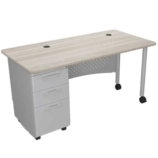 Quick Ship Avid Single Pedestal Desk