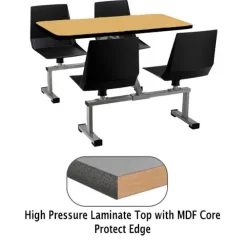 Quick Ship Cluster Swivel Booth with MDF Top