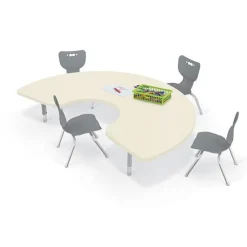 Quick Ship Hierarchy Kidney Table & Chair Package Set – 72