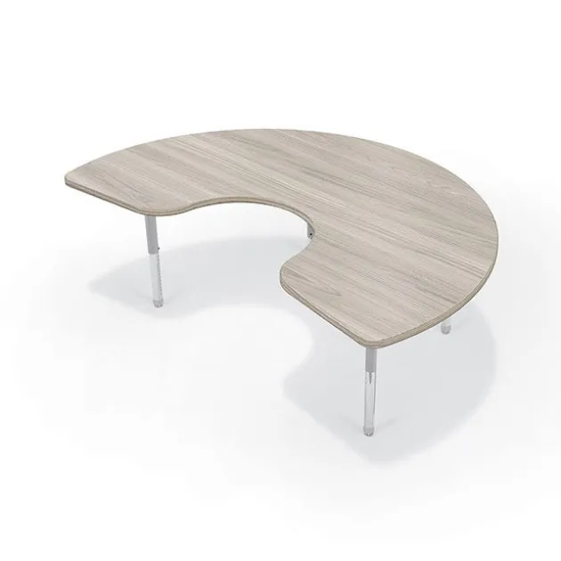 Quick Ship Hierarchy Kidney Table & Chair Package Set – 72"W x 48"D Table with Four 12"H Chairs