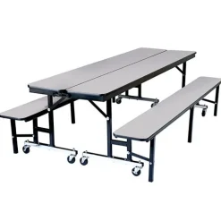 Quick Ship Mobile Convertible Bench Table w/ ProtectEdge (8' L)