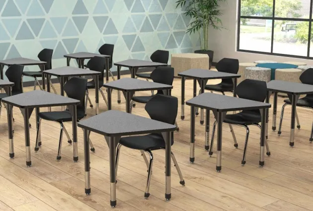 Quick Ship Premier Series Desk - Small Trapezoid