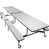Rectangle Cafeteria Tables w/Bench Seating