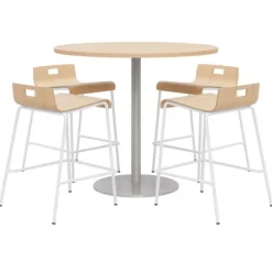Round Bar Height Table with JIVE Bar Stools