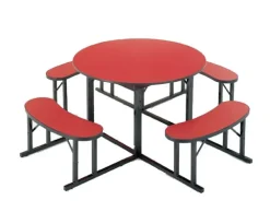 Round Cafeteria Bench Tables
