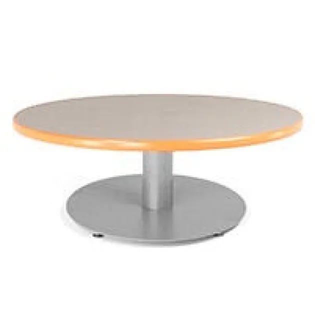 Round Coffee Table with Circular Base