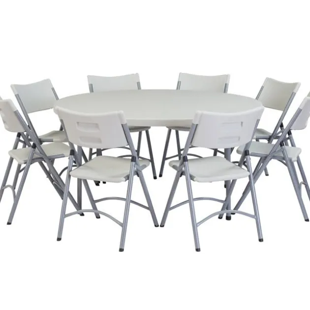 Round Folding Table & Plastic Folding Chair Packages