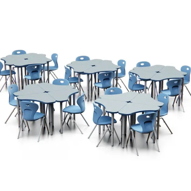 Set of 24 Velocity Delta Desks & 24 Oracle 4-Leg Chairs Package