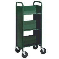 Single-Sided 3-Shelf Combination Cart w/ Sloped Shelves - 44