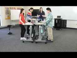 Sit and Stand Student Desk - Pneumatic