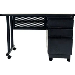 SmartSpace Lite Single Pedestal Teacher Desk with Casters