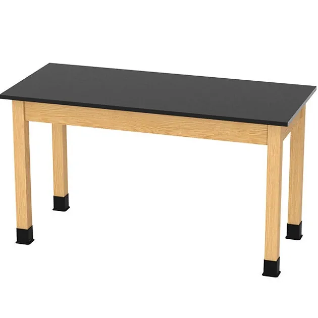 Solid Phenolic Resin Top Hardwood Science Table (30'' D X 54'' W)