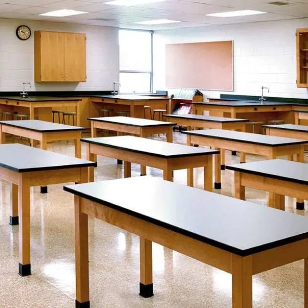 Solid Phenolic Resin Top Hardwood Science Table (36'' D X 54'' W)