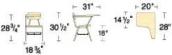 Solid Plastic Chair Desk w/ Bookrack