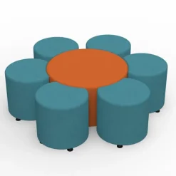 Sonik Round Ottoman- 18'' H