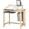 Split-Top School CAD Drawing Computer Table