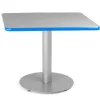 Square Cafe Table w/ Circular Base