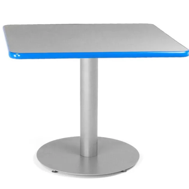 Square Cafe Table w/ Circular Base