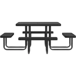 Square Outdoor Picnic Tables with Expanded Metal Frame