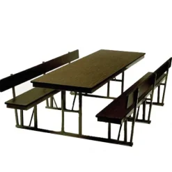 Standard Cafeteria Bench Tables w/ Back