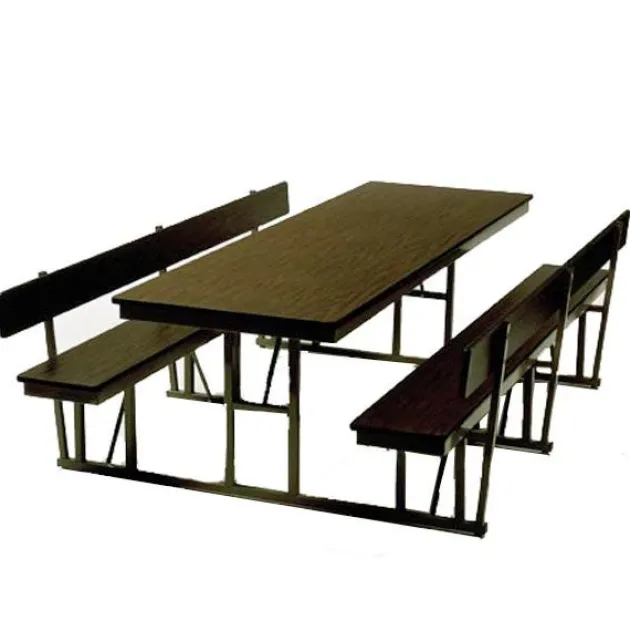 Standard Cafeteria Bench Tables w/ Back