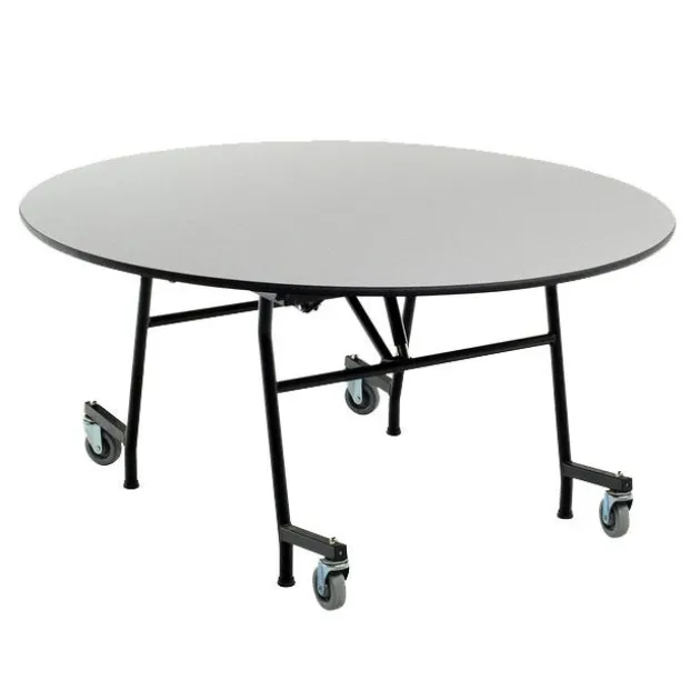 Standing Height EZ-Tilt Round Mobile Cafeteria Table (48'')