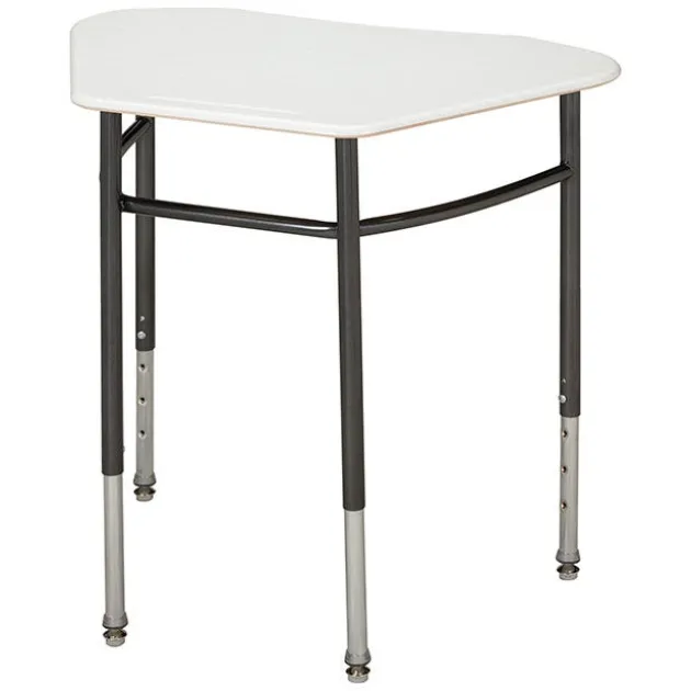 12 Student Classroom Package w/ 18"H Omnia Chairs & Hexagon Solid Plastic Desks (5th-Adult)