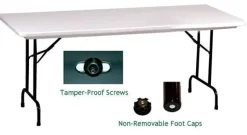 Tamper Resistant Folding Tables
