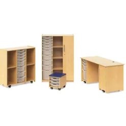 Teacher's Rolling Stool with Tray Storage