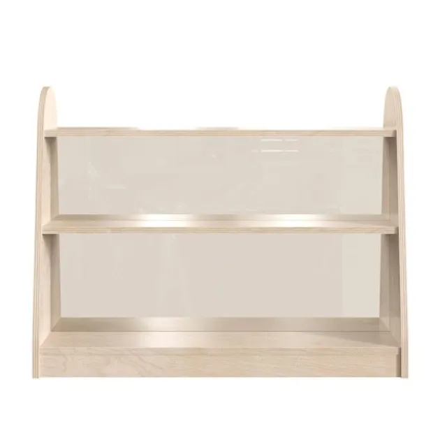 Three Shelf, Double Sided Storage Unit w/ Clear Plastic Divider