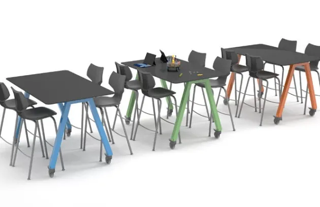 Trespa TopLab Plus Planner Studio Table w/ Glides (36'' W x 72'' D x 40'' H)