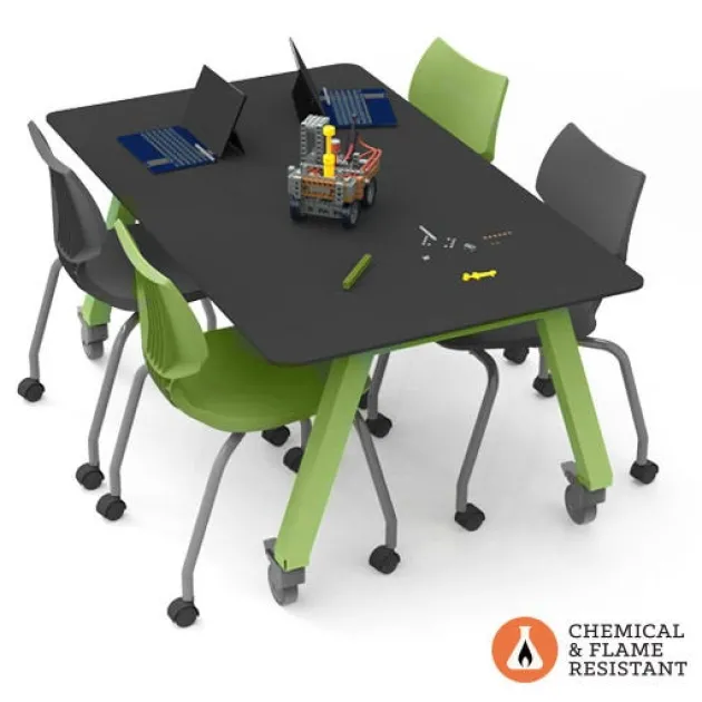Trespa TopLab Plus Planner Studio Table with Glides (36'' W x 72'' D x 29'' H)