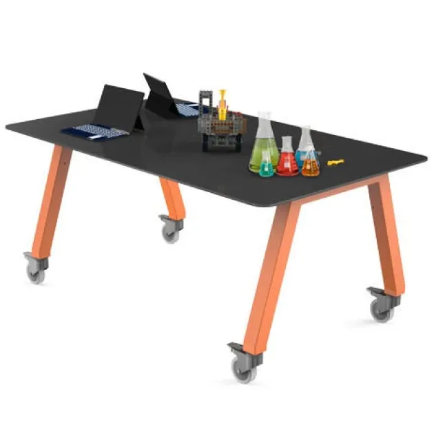 Trespa TopLab Plus Planner Studio Table with Casters (36'' W x 72" D x 36'' H)