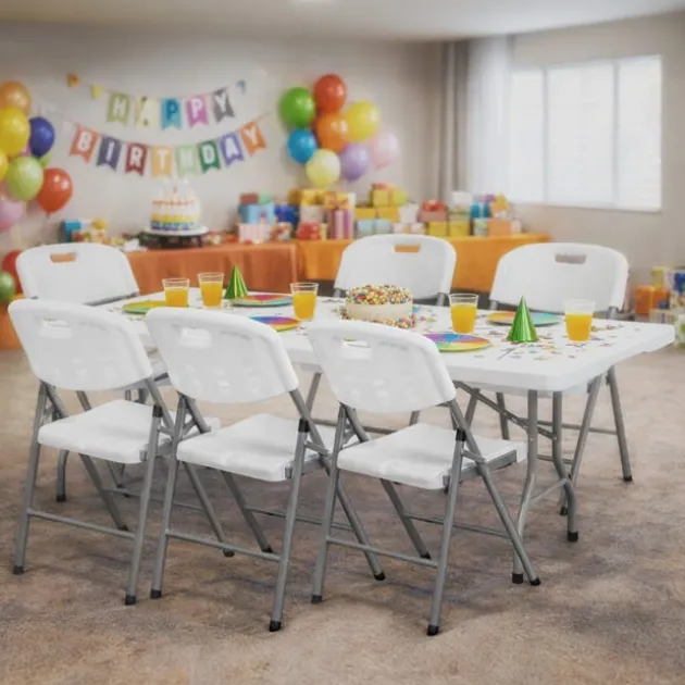 Trestle Folding Table and Chair Sets